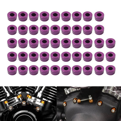 48X Purple Engine Bolt Topper Caps for Harley Twin Cam Softail Dyna