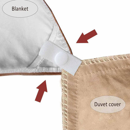 8 x Duvet Clips Fasteners for Cover - White