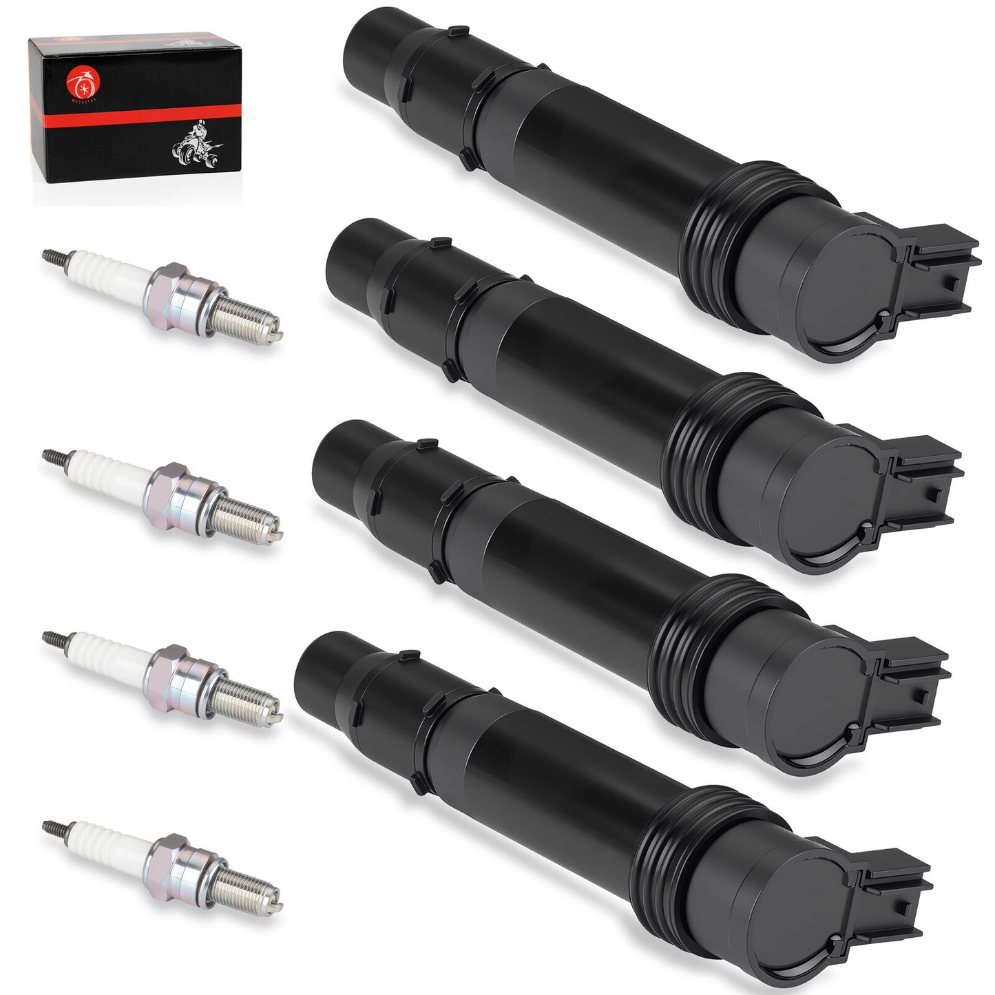 Set of 4 Ignition Coils for Kawasaki Ninja ZX-6R ZX-6RR (2003–2006)