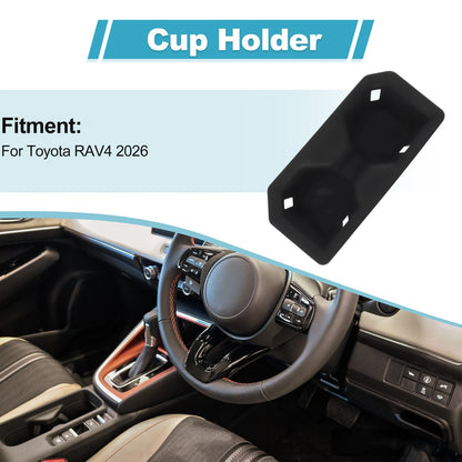 Front Console Cup Holder Organizer for Toyota RAV4 (2026) - Silicone Black