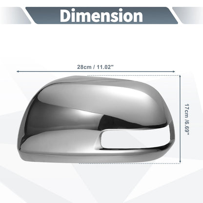 Pair Rearview Mirror Cover Cap Chrome for Toyota Hilux Vigo (2012–2014)