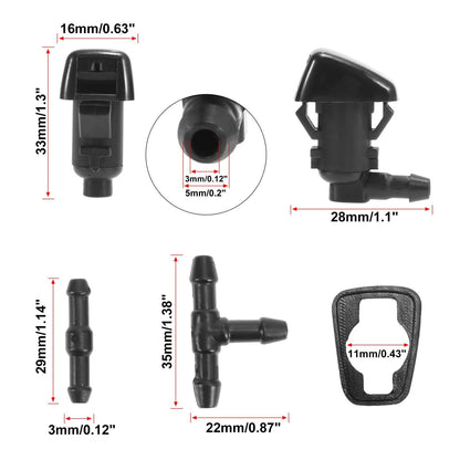 7pcs Wiper Fluid Squirter Nozzle Spray for Jeep Liberty (2002–2007) 55157319AA