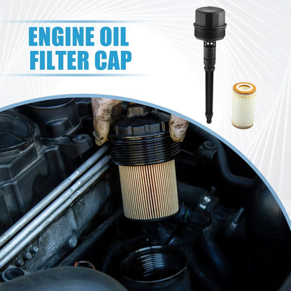 Engine Oil Filter with Housing Cap A1121800710 for Mercedes-Benz C240 C280 C320 (2001–2005)