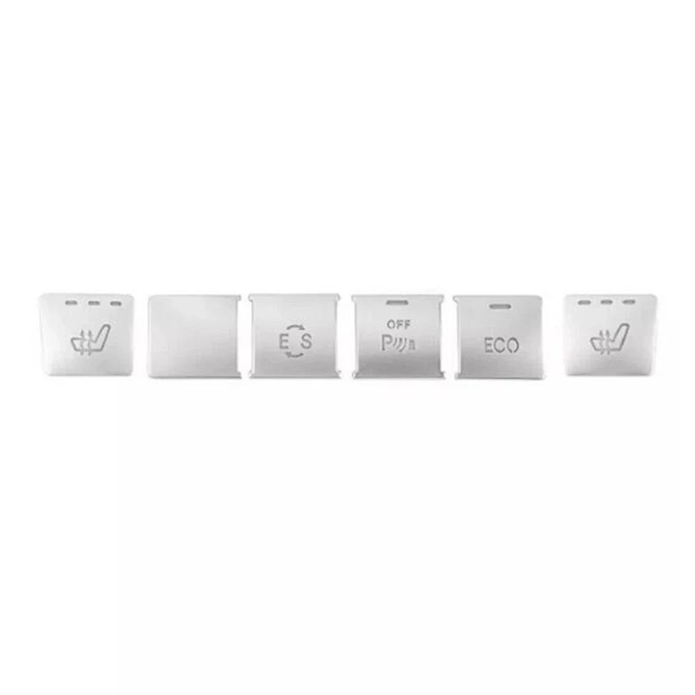 6 x Center Console CD Panel Function Switch Cover Trim for Benz GLK Class (2008-2015)