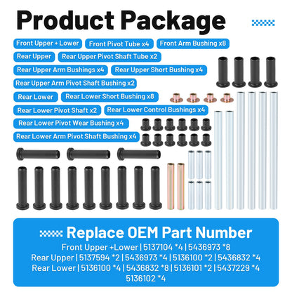 Heavy Duty A-Arm Bushing Kit for Polaris RZR 800 S 4 (2008–2014)
