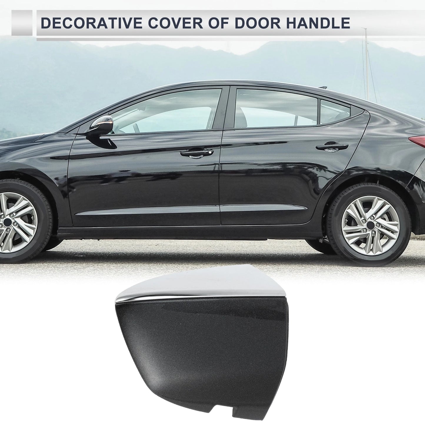 Front Right Door Handle Lock Cylinder Cover for Volkswagen Sagitta (2019–2021) Black