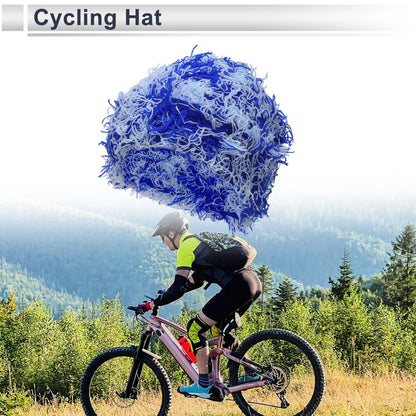 Cycling Hat for Universal Fit (25x22cm) - Blue Acrylic Fabric (1 Pc)