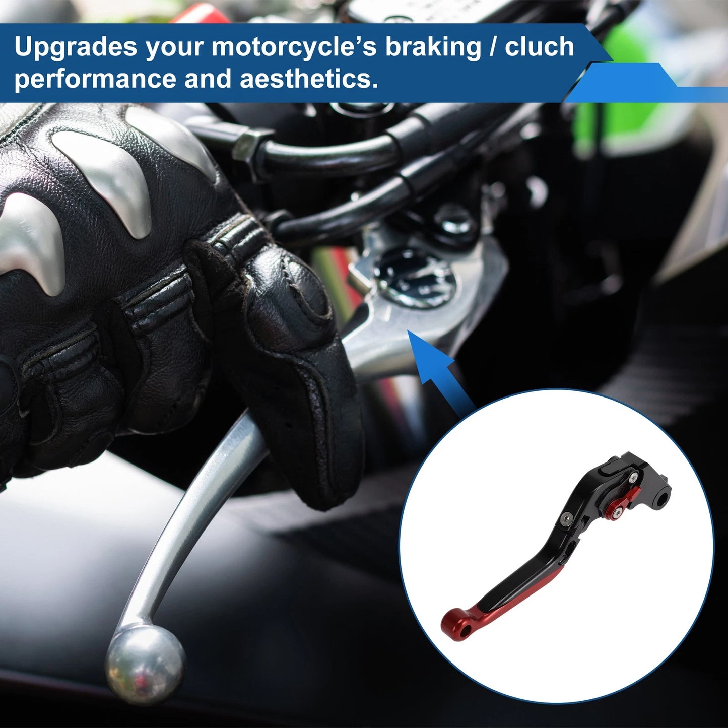Adjustable Brake Clutch Lever for Honda Rebel 300 (2017–2022) Black Red