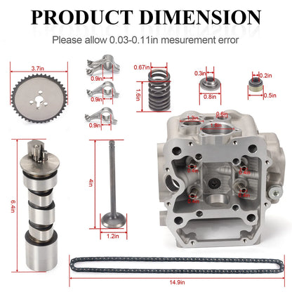 Cylinder Head Rocker Arm Camshaft Valve Kit for Polaris 500 (1996-2014)