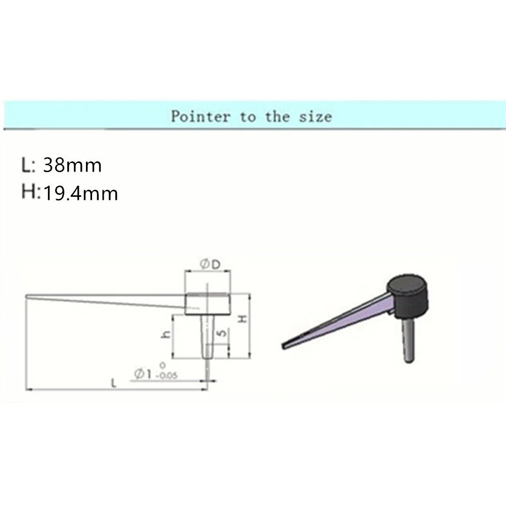 5 x 38mm Speedometer Needles for Auto Motorcycle Speedo