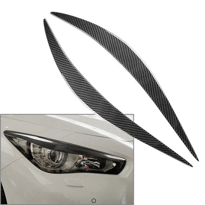 Carbon Fiber Headlight Eyelids Covers for Infiniti Q50 Q60 (2014-2022)