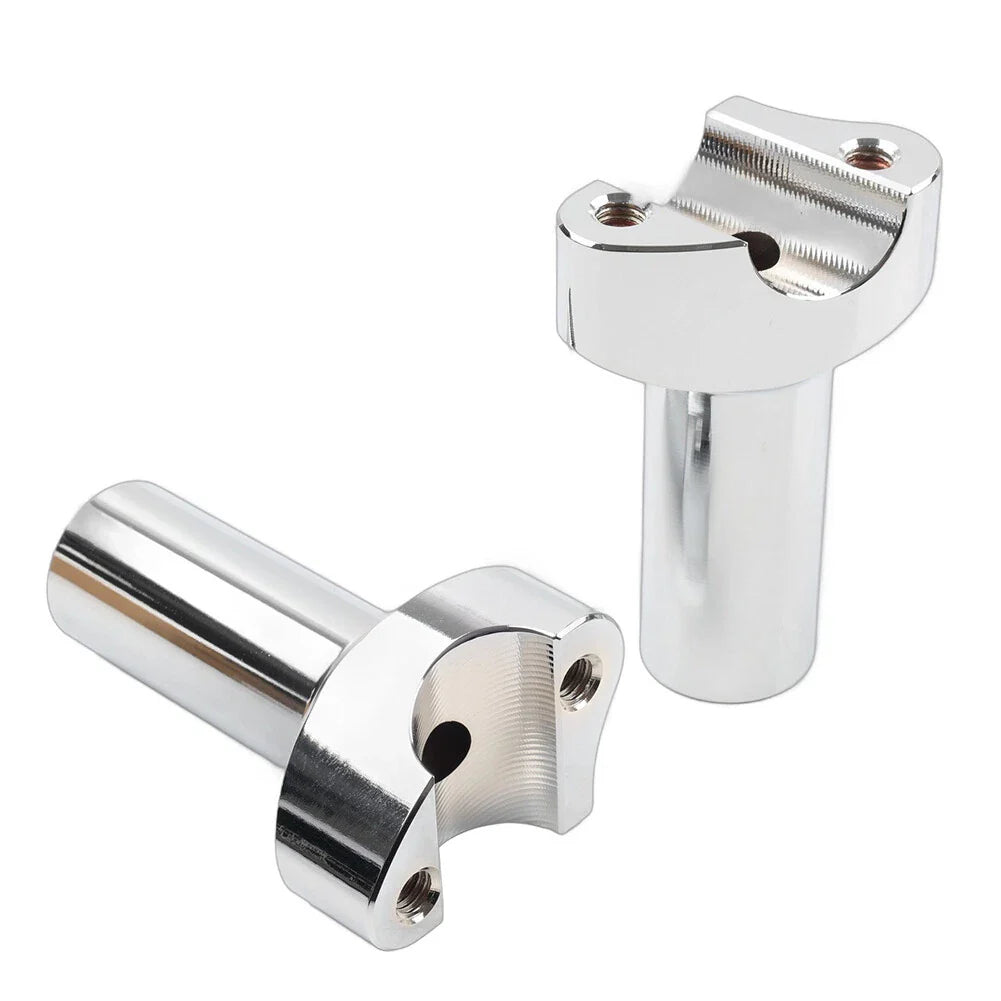 3.5" Chrome Straight Handlebar Risers for Harley Dyna Sportster Softail
