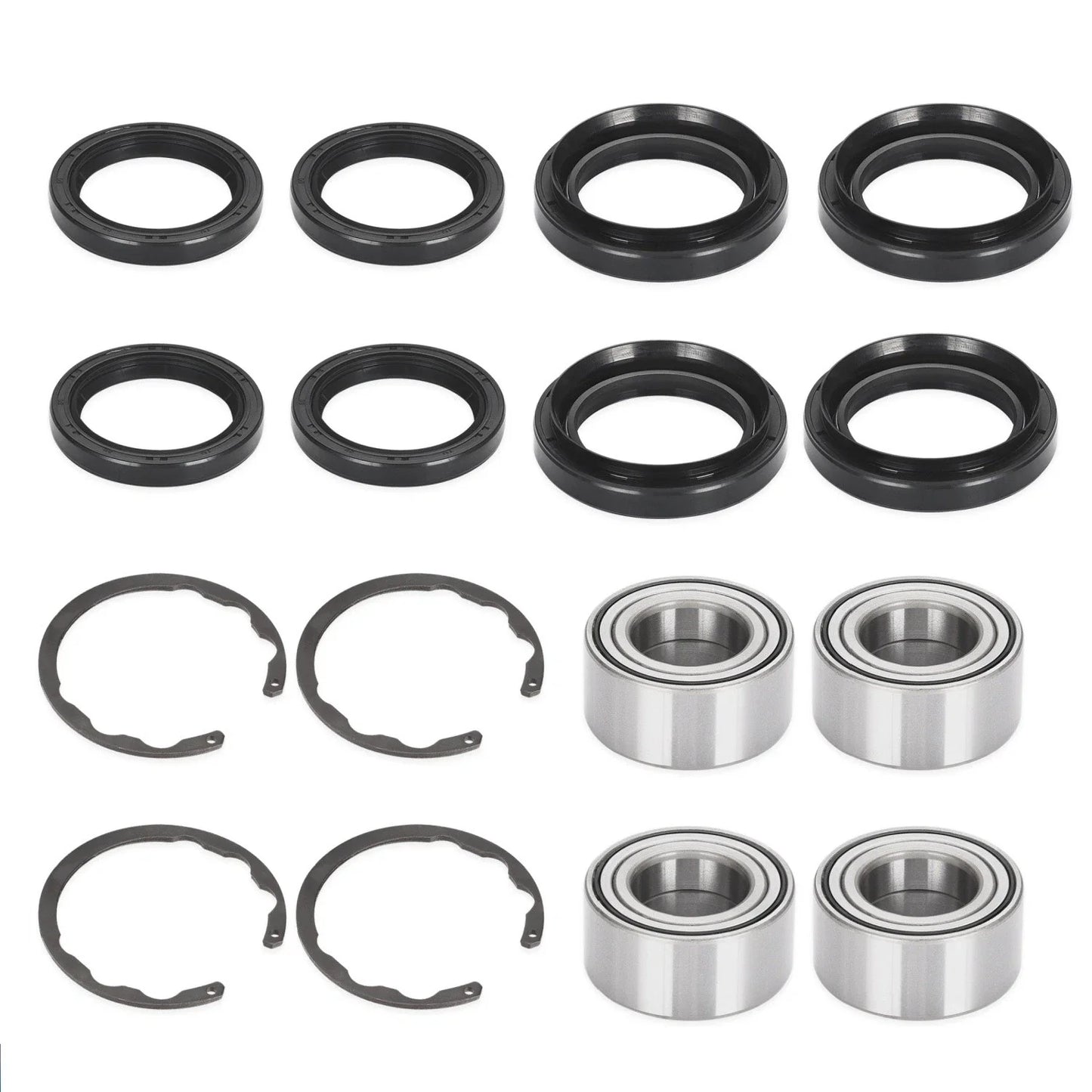 4x Front/Rear Bearing w/Circlip for Kawasaki Bayou 300 400 Prairie 300 400 (1990–2006)