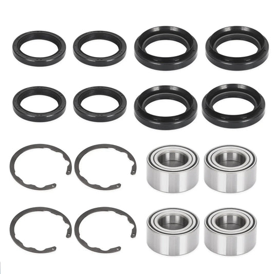 4x Front/Rear Bearing w/Circlip for Kawasaki Bayou 300 400 Prairie 300 400 (1990–2006)