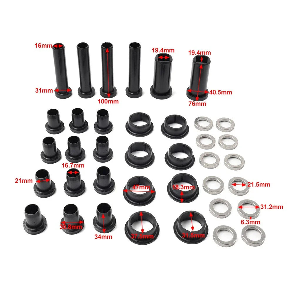 38Pcs A-Arm Spacer Bushing Kit for Polaris Sportsman 400 500 700 (2000-2014)