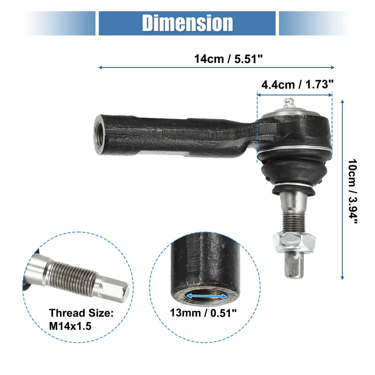 2 x Front Outer Tie Rod End Links for Chrysler 300, Dodge (2005-2010)