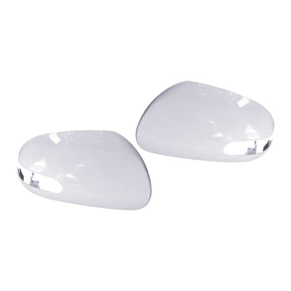 White Left & Right Side Door Mirror Cover Caps for Kia Forte (2009-2012)