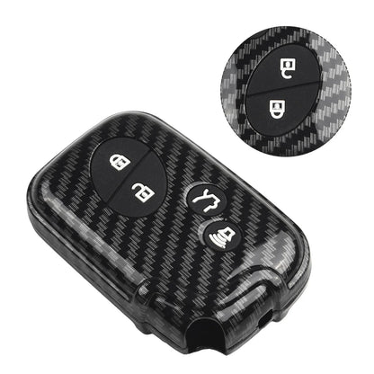 Key Cover 1 x ABS & Rubber Carbon Fiber Look for Car