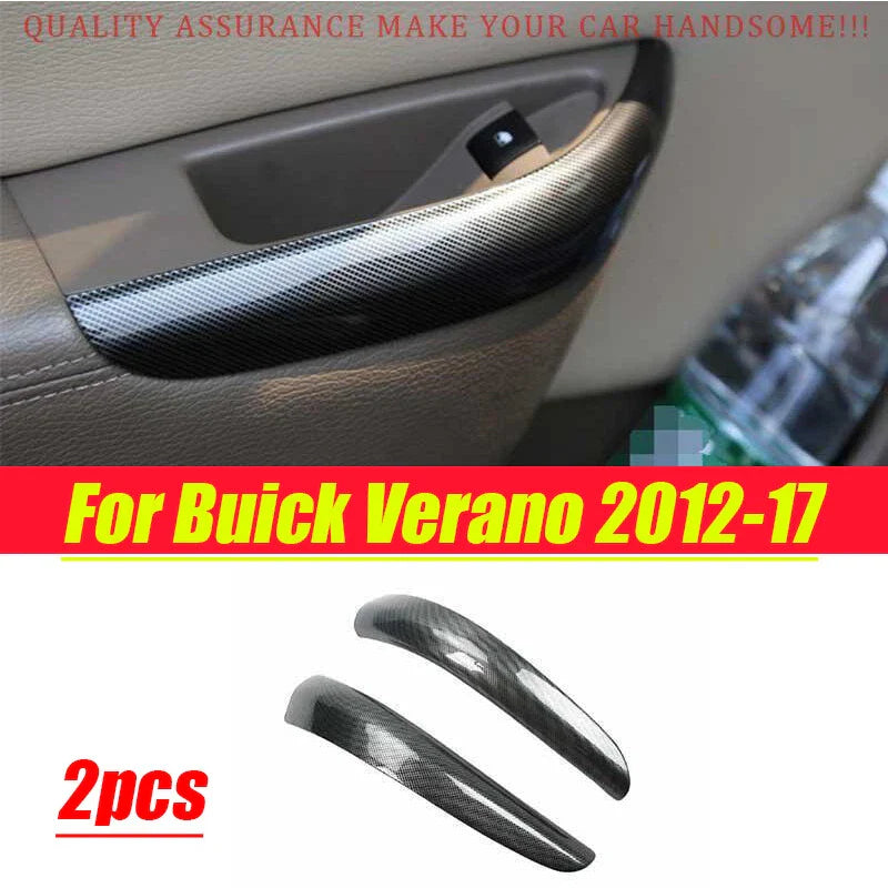 Carbon Fiber Rear Door Armrest Handle Cover Trim for Buick Verano (2012–2017)