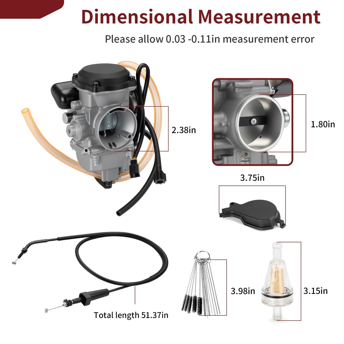 Carburetor with Cable for Arctic Cat 650 4x4 H1 (2005–2006)