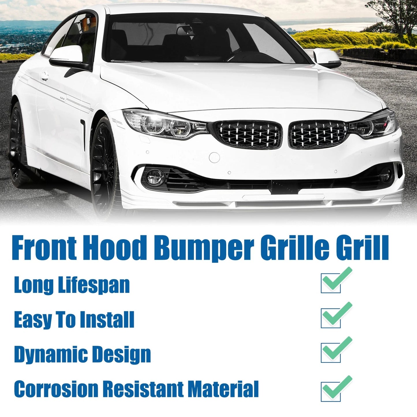 1 Pair Front Hood Bumper Grille for BMW 428i xDrive 430i xDrive 440i (2014–2020)