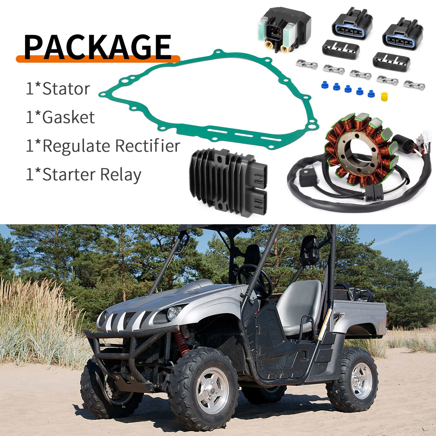 Stator Relay Rectifier Gasket Kit for Yamaha Rhino 700 (2008–2013)