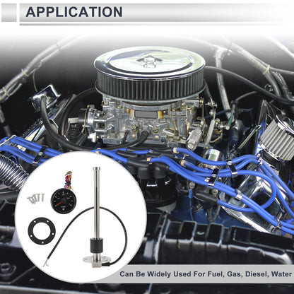 Fuel Sending Unit and Gauge Kit 240-33 Ohm for Boat Truck Vehicle