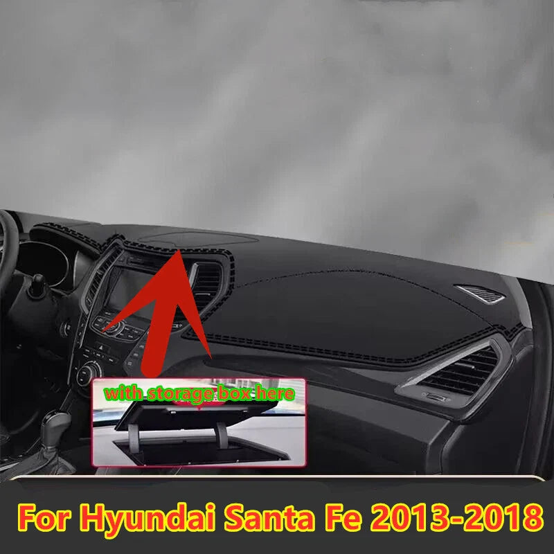 Dash Cover Protector Mat for Hyundai Santa Fe (2013–2018)