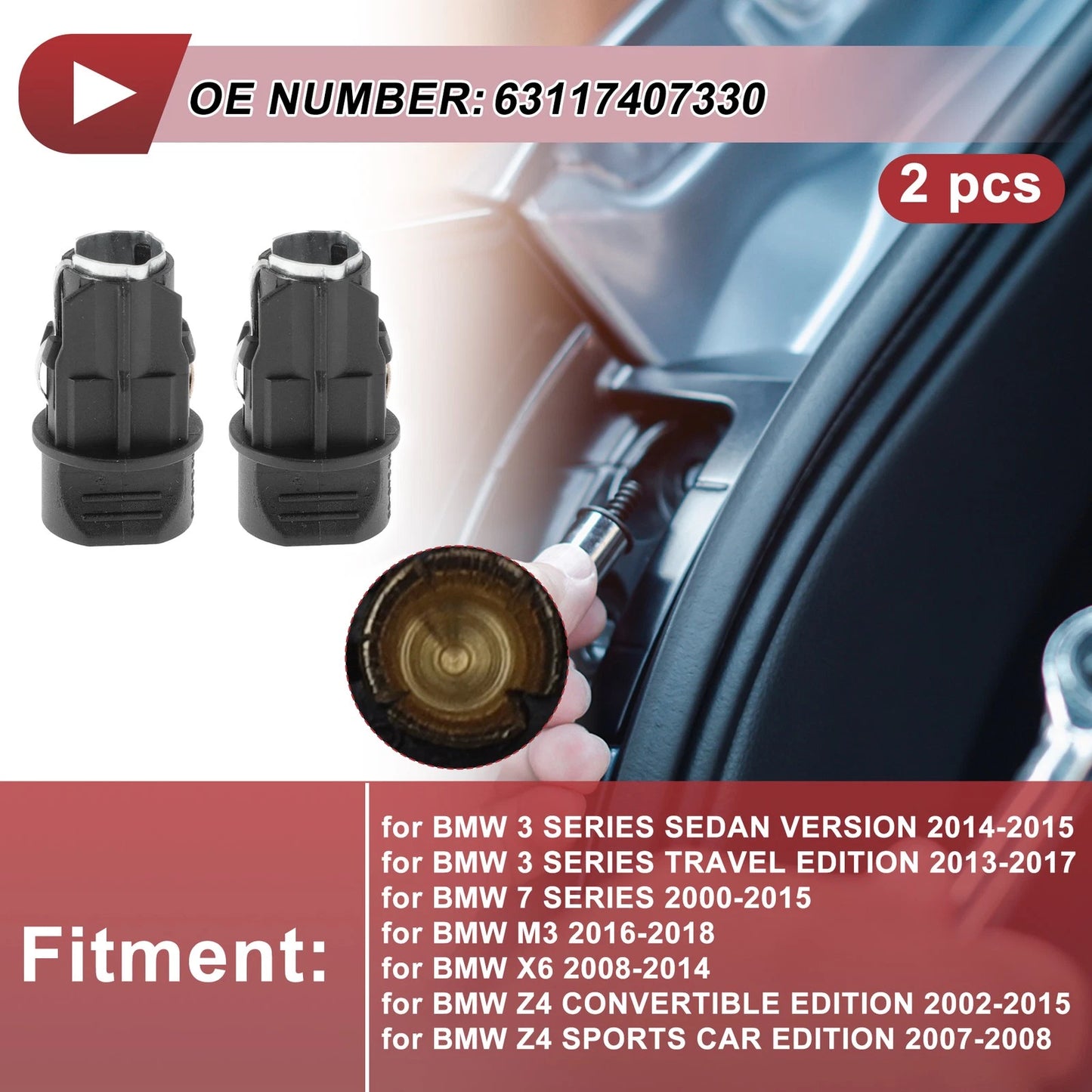 Tail Light Socket for BMW 3 Series Sedan (2014–2015) No. 63117407330