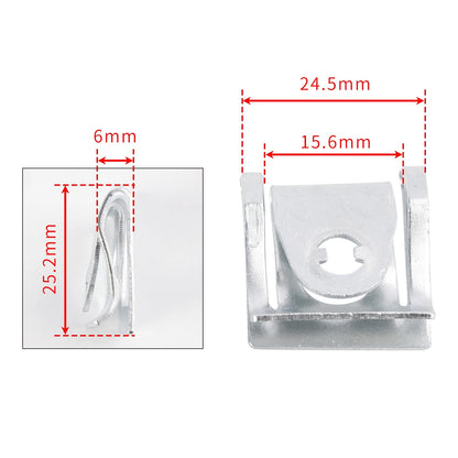 5X Silver Fairing Quick Fix Screw for 14mm Track Bikes (All Years)