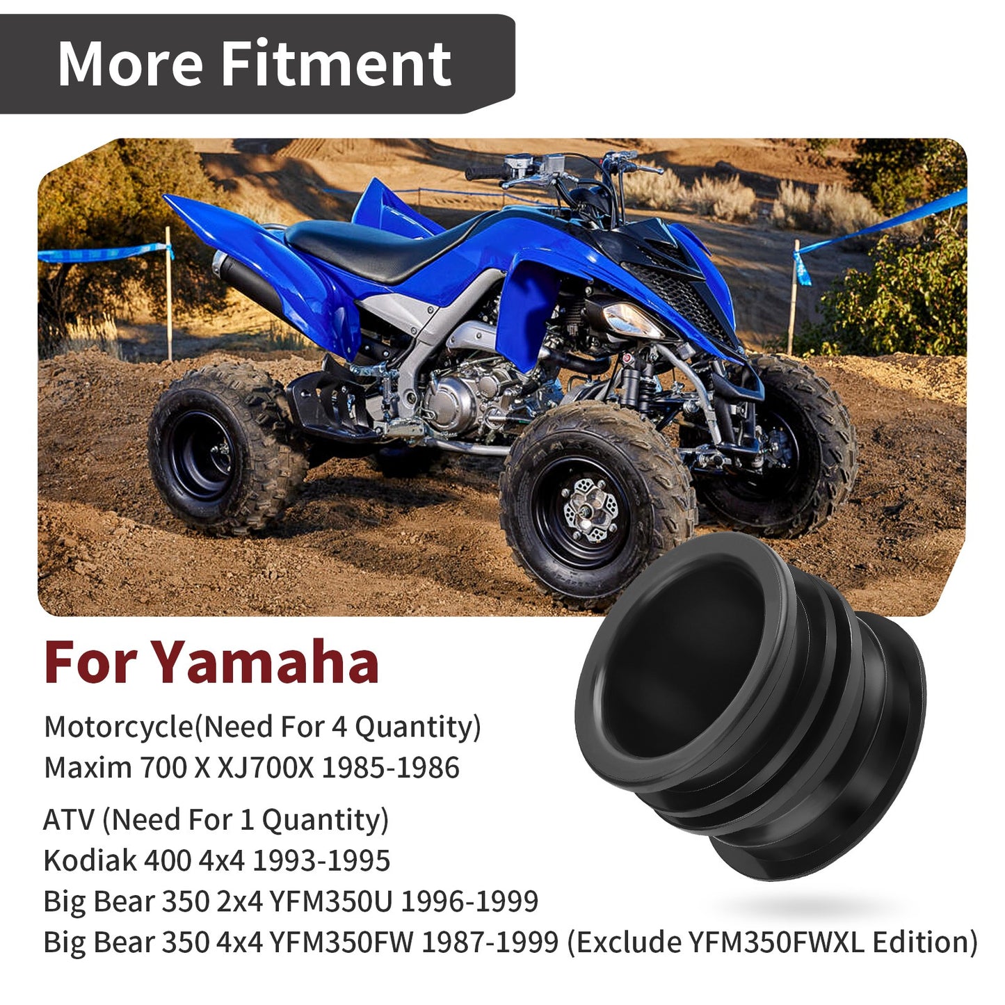 Rubber Air Cleaner Joint for Yamaha Kodiak 400 (1993–1995)