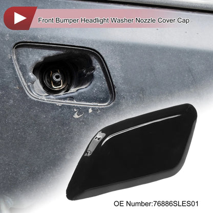 Front Left Washer Nozzle Cover for Honda Odyssey (2009-2014) Black 1 x Cap