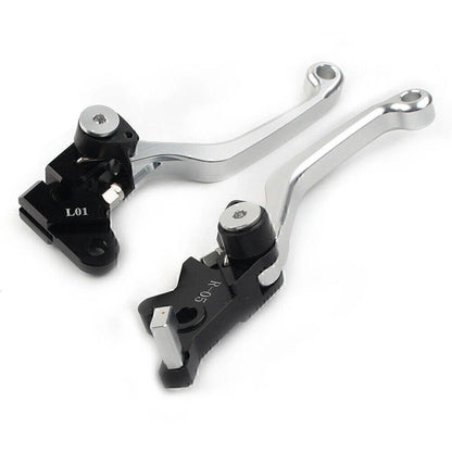 Silver CNC Pivot Brake Clutch Levers for Honda XR250 XR400 (1995-2007)