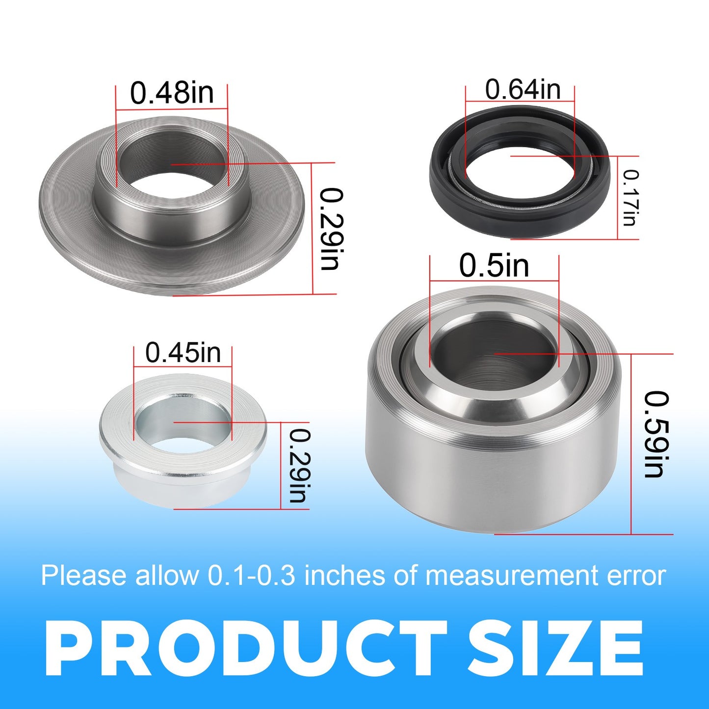 Rear Shock Bearing Seal Rebuild Kit for Yamaha IT200 TT350 (1984–1987)