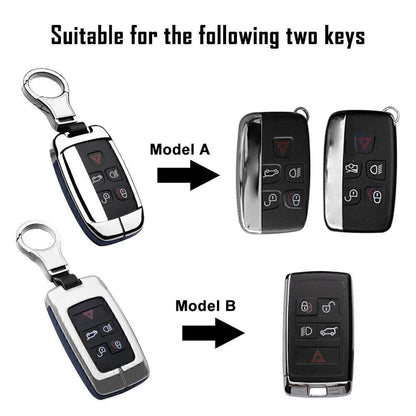 Leather Key Fob Case Cover for Jaguar Land Rover Discovery Range Rover
