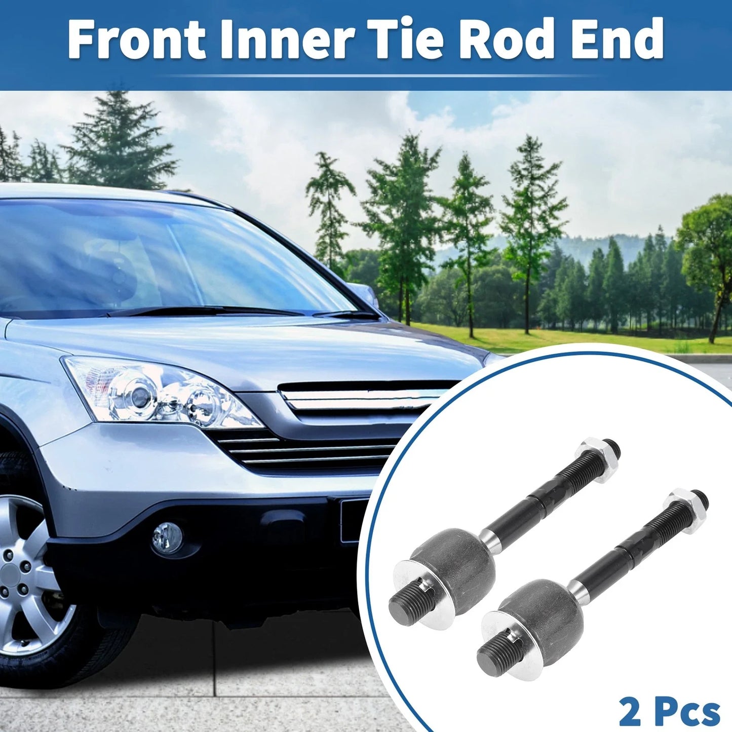 2 x Front Inner Tie Rod End Links for Honda Accord & Acura CL TL (2003-2007)