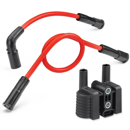 Ignition coil & Spark Plug Cap Set for Sportster XL