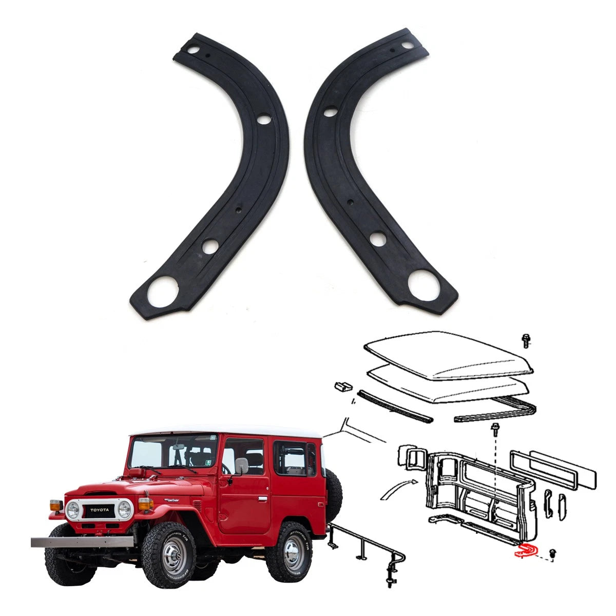 Spacer Cab Rear Panel Set for Toyota Land Cruiser BJ45 FJ45 HJ45 (1975–1986)