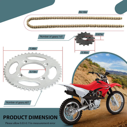 Sprocket Chain Set Honda XR80R/CRF80F 14/46 420 X-Ring