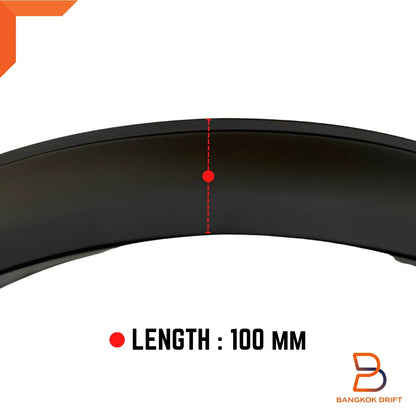 Black Slim Fender Flares for Ford Everest UB SUV (2022-2024)