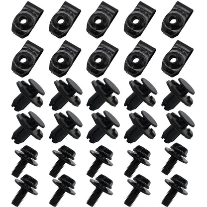 Undertray-Cover Clips / Metal Bolt Fixed Nut Clamp Kit for Nissan Qashqai
