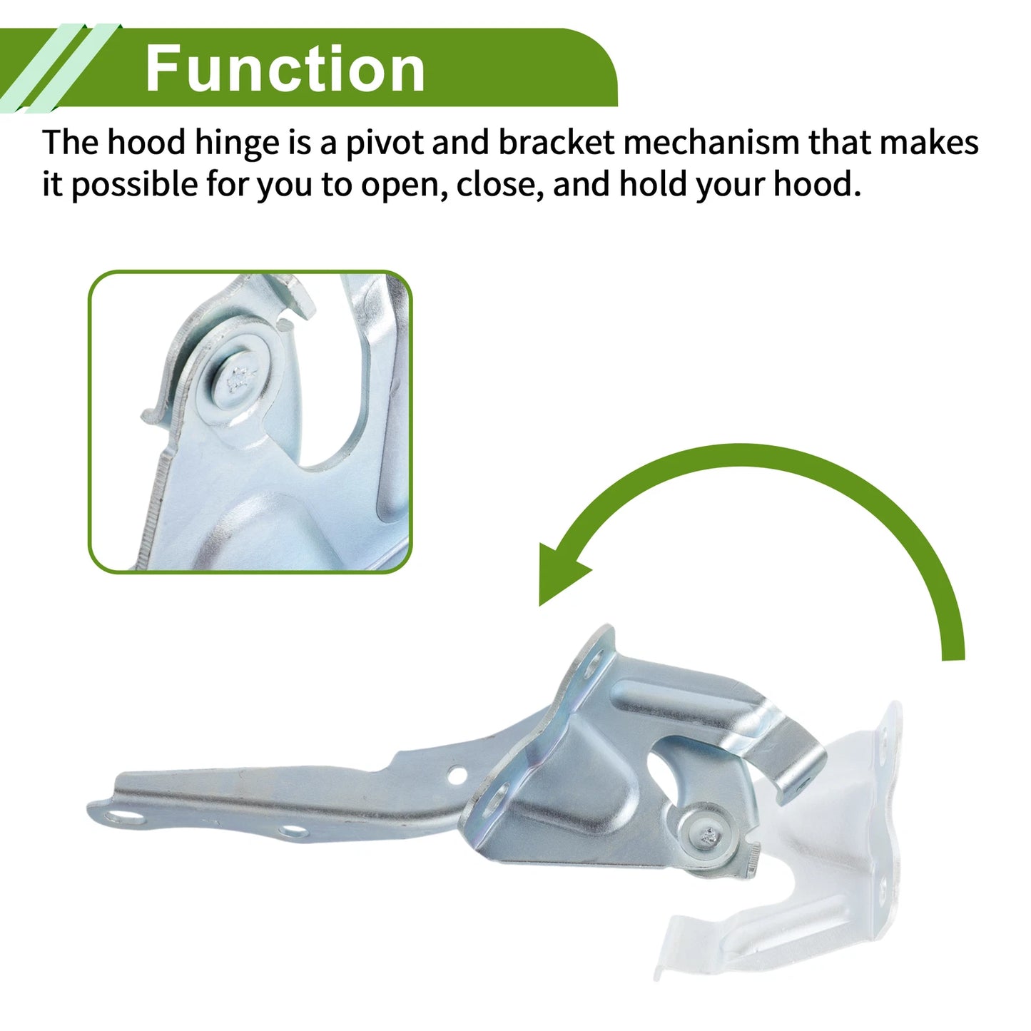 Hood Hinges for Toyota Corolla (2009–2013) 1 Pair No. 5342002170