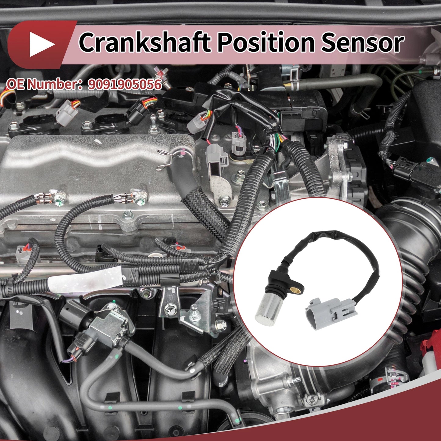 Crankshaft Position Sensor for Toyota Yaris 1.4D-4D (2001–2005) No. 9091905056