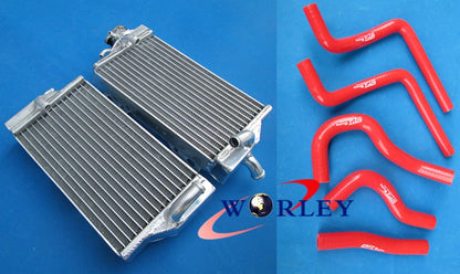 Aluminum Radiator with Blue Hose for Honda CR125 CR125R (2002–2003)