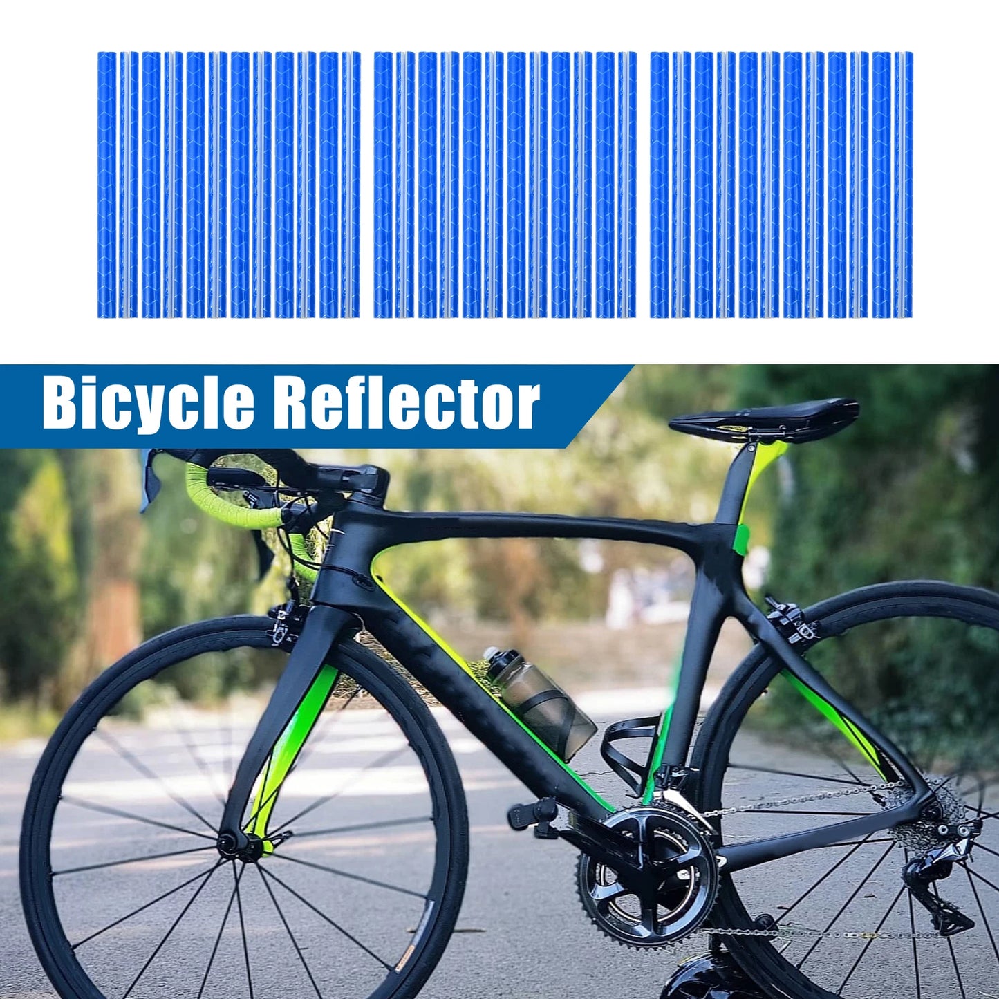 36 Pcs Reflective Bicycle Reflectors for Bike (ABS Blue)