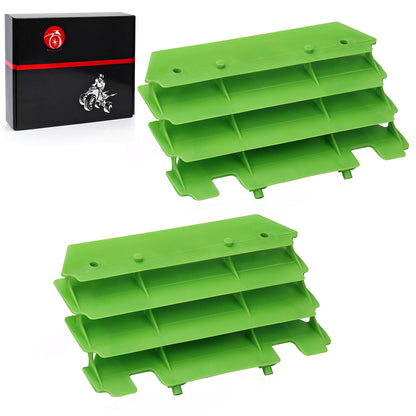 2X Radiator Shroud Guard for Kawasaki KX125 KX250  Green