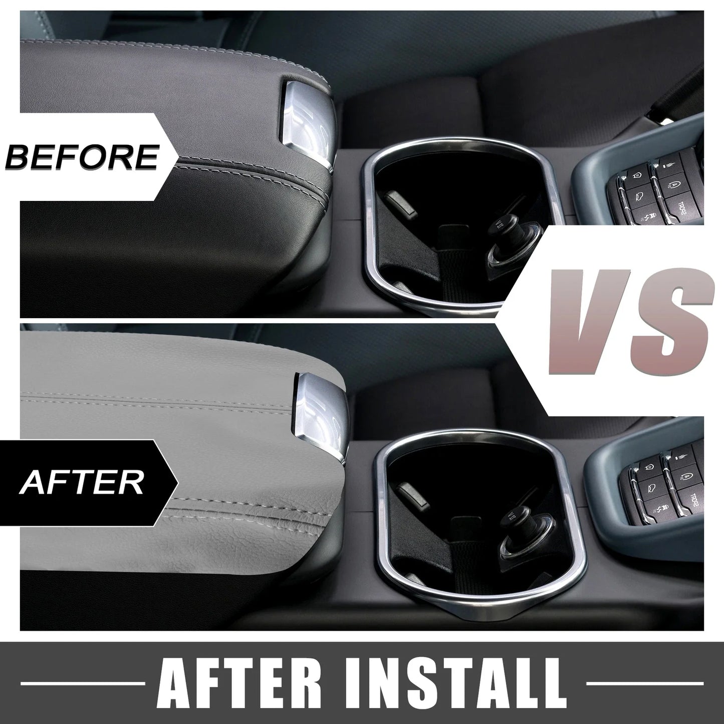 Car Center Console Armrest Cover for Honda Accord (2008-2012) Gray