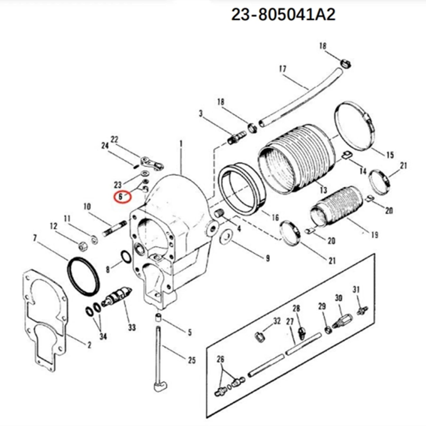 Bushing and Seal Kit for Mercruiser Alpha One Generation I (1973–1990)
