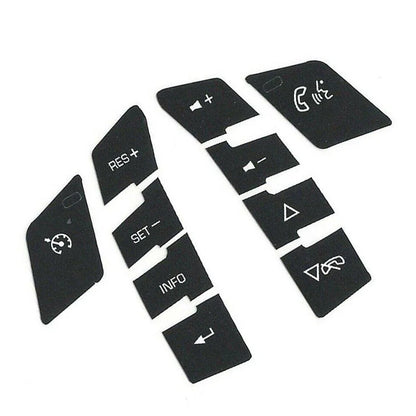 Button Repair Decals Car Sticker 1 Set ABS Black