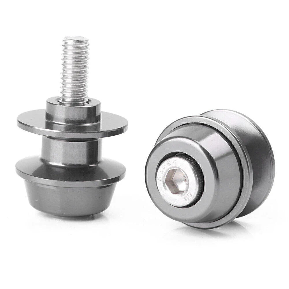 8mm Grey Swingarm Spools for Suzuki GSR750 GSX1300 GSXR600 SV1000 SV650 (2011-2019)
